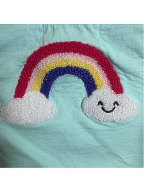 Paris Hilton Monica+Andy Baseball Style Rainbow Heart Baby Girl Jacket 6 Mo.